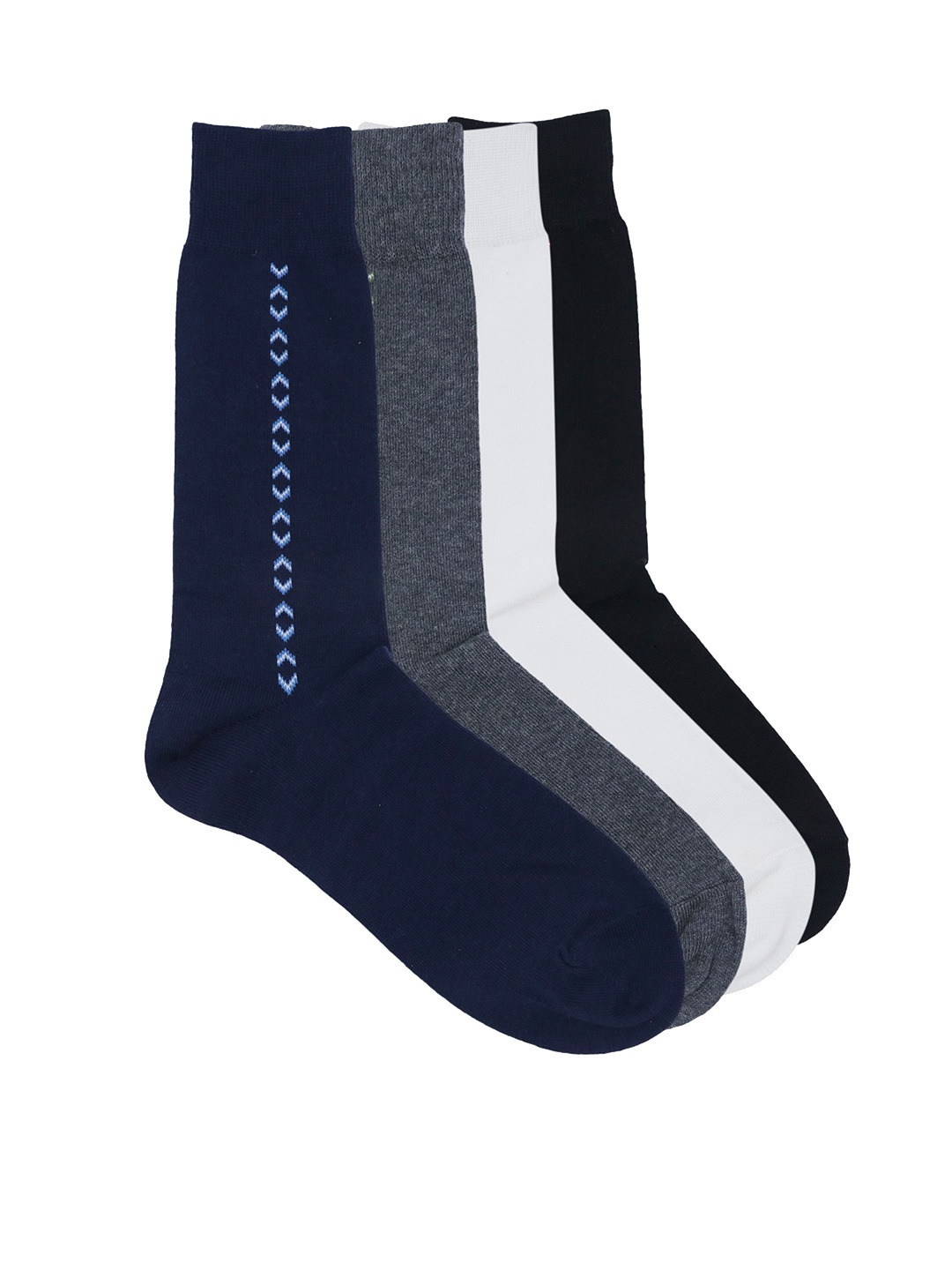 

Balenzia Men Pack of 4 Assorted Motif Calf-Length Socks