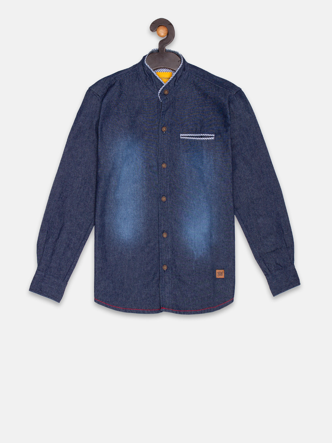 

Instafab Boys Blue Regular Fit Faded Casual Shirt