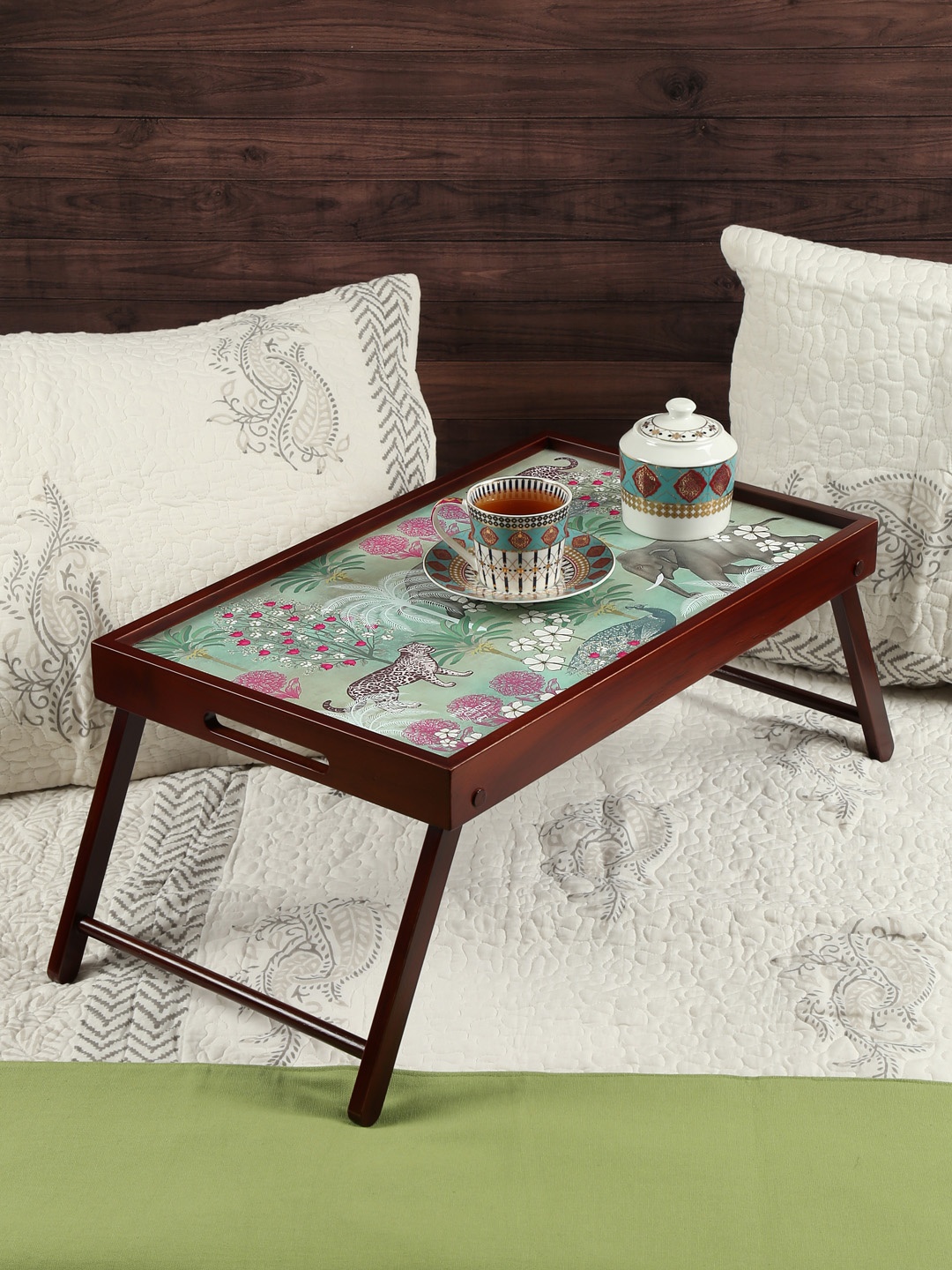 

India Circus by Krsnaa Mehta Green Breakfast Tray