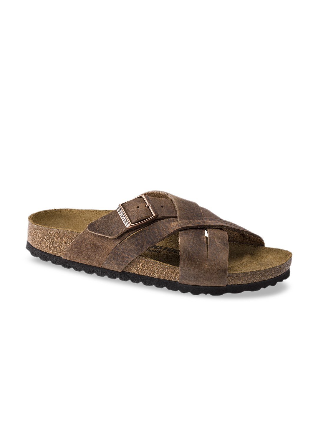 

Birkenstock Unisex Brown Lugano Nubuck Leather Regular Width Sandals
