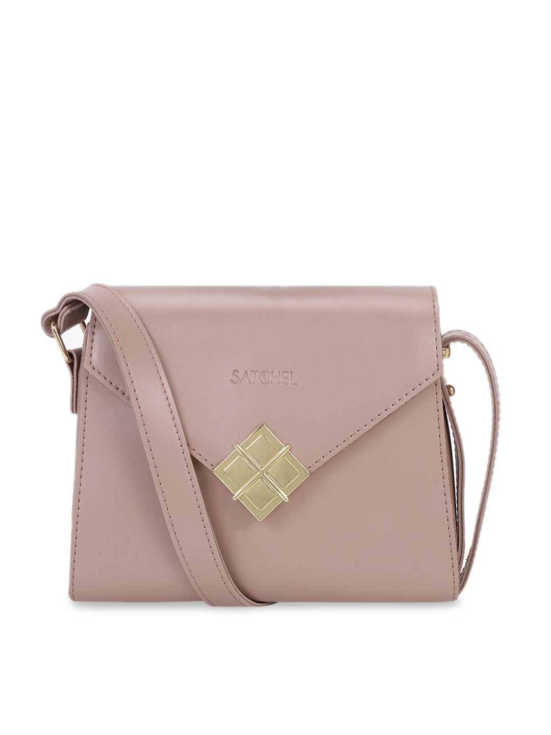 

Satchel Bags Pink Solid Sling Bag