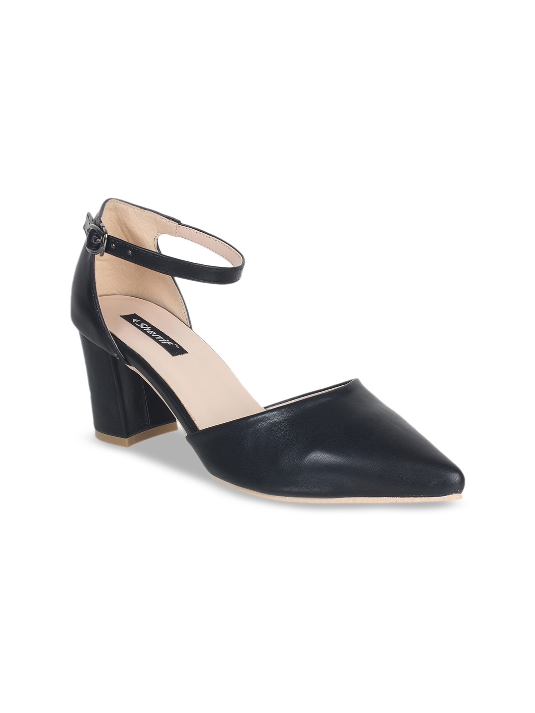

Sherrif Shoes Women Black Solid Pumps