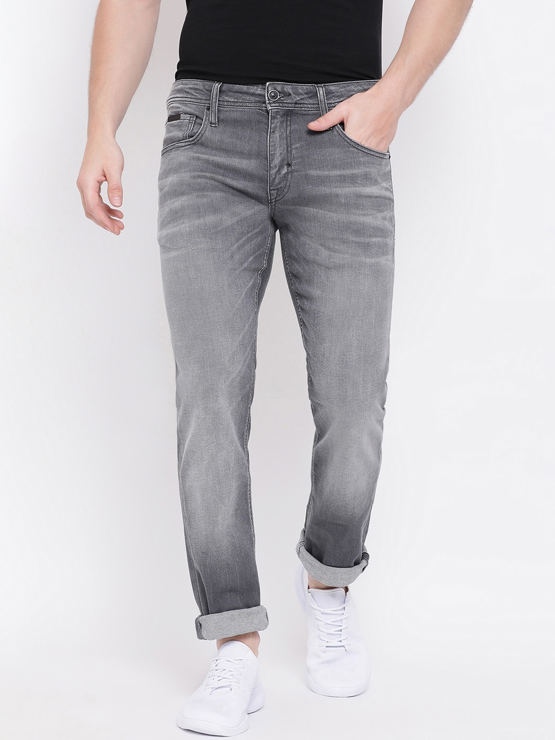 

Antony Morato Men Grey Slim Fit Mid-Rise Clean Look Stretchable Jeans