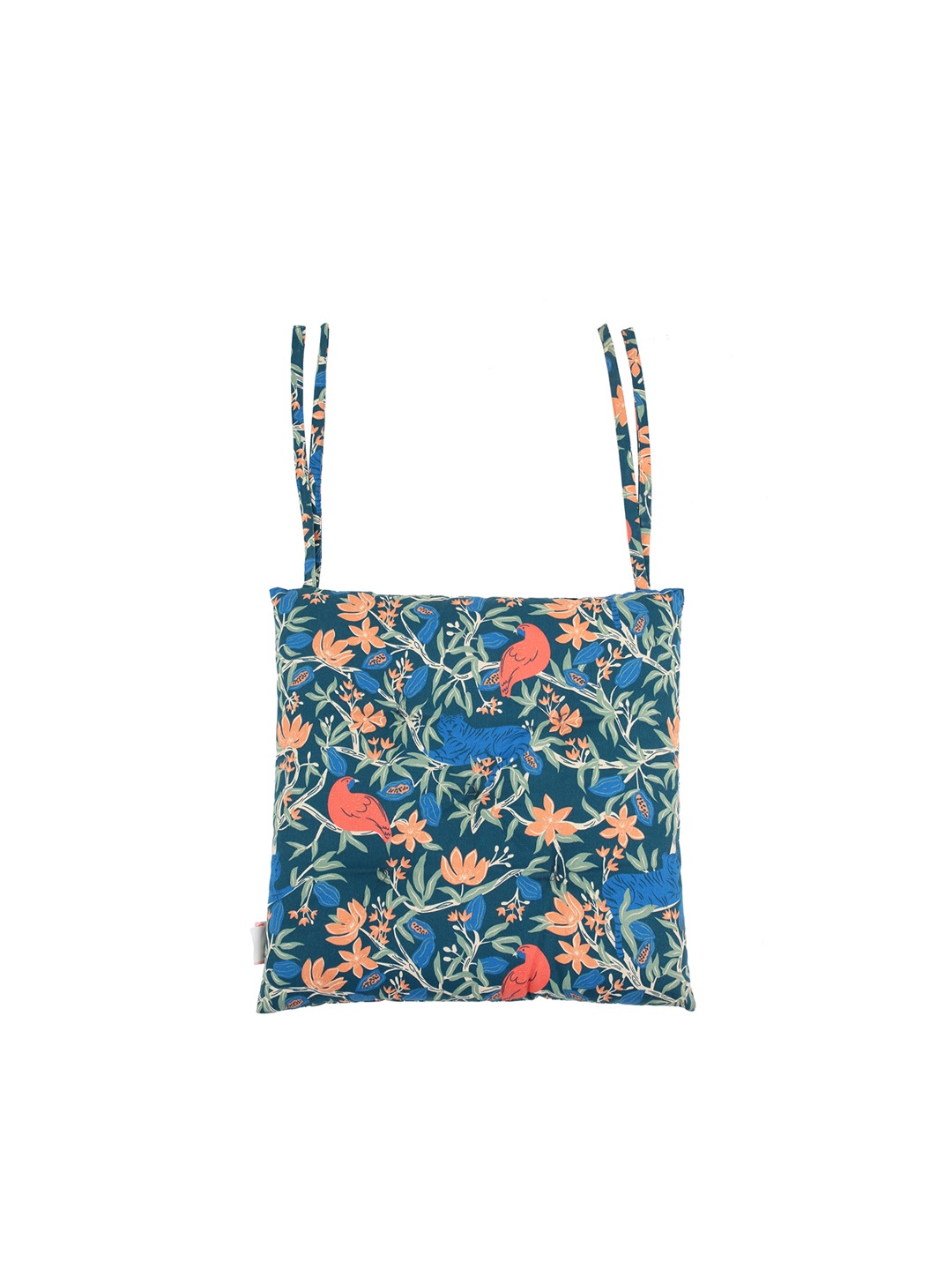 

Chumbak Blue & Green Printed Feather Flaunt Seat Cushion