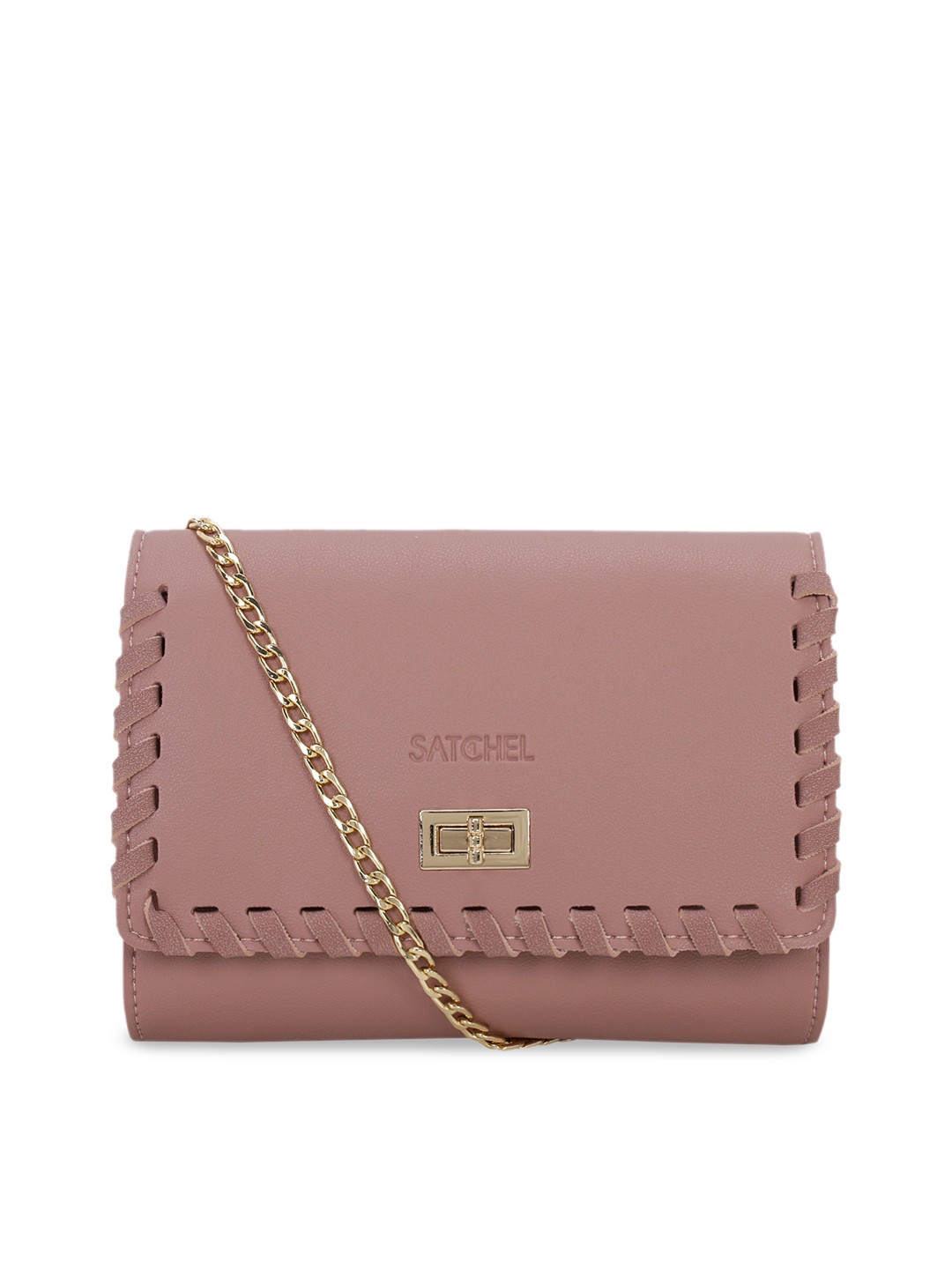 

Satchel Bags Pink Solid Sling Bag