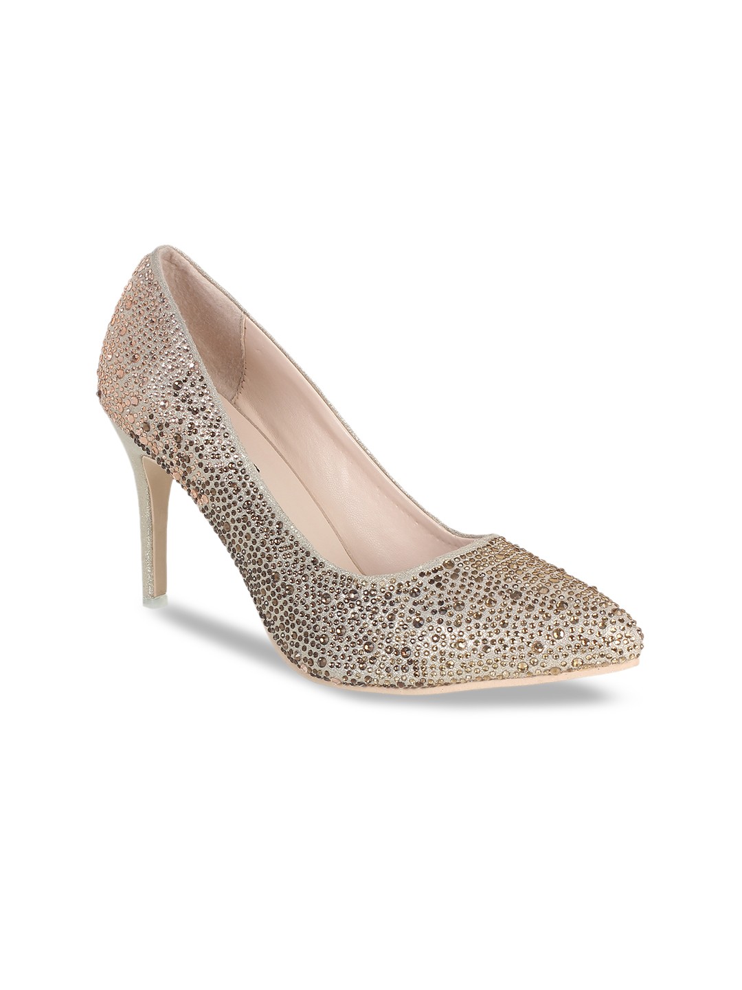 

Sherrif Shoes Women Gold-Toned Embellished Pumps