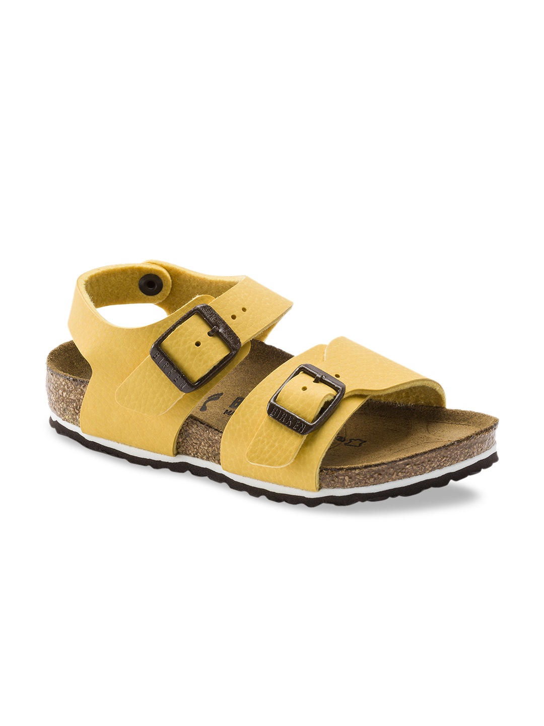 

Birkenstock Boys Yellow Birko-Flor Narrow Width New York Sandals