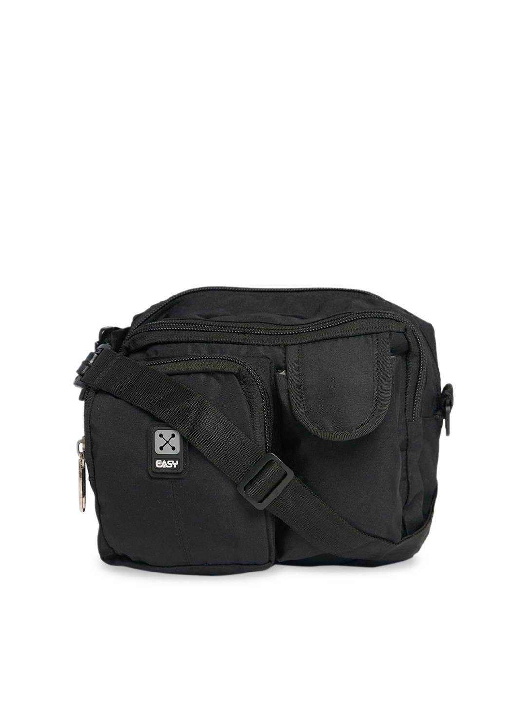 

EASY Unisex Black Solid Messenger Bag