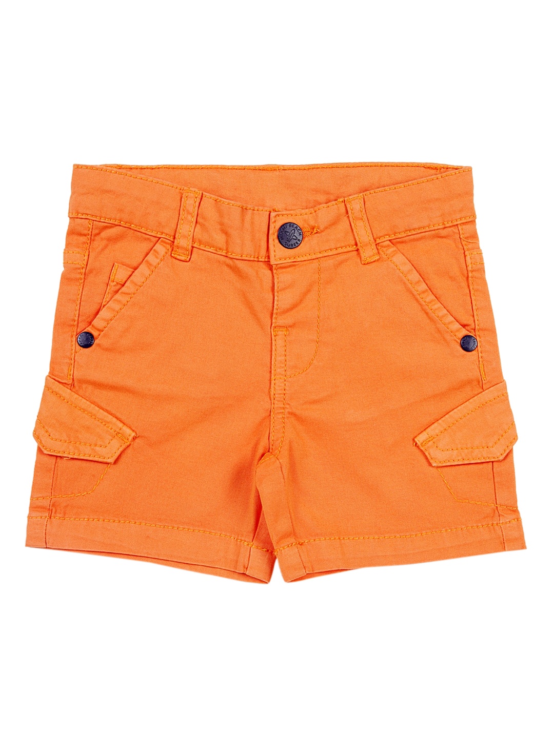 

Chicco Boys Orange Solid Regular Fit Cargo Shorts