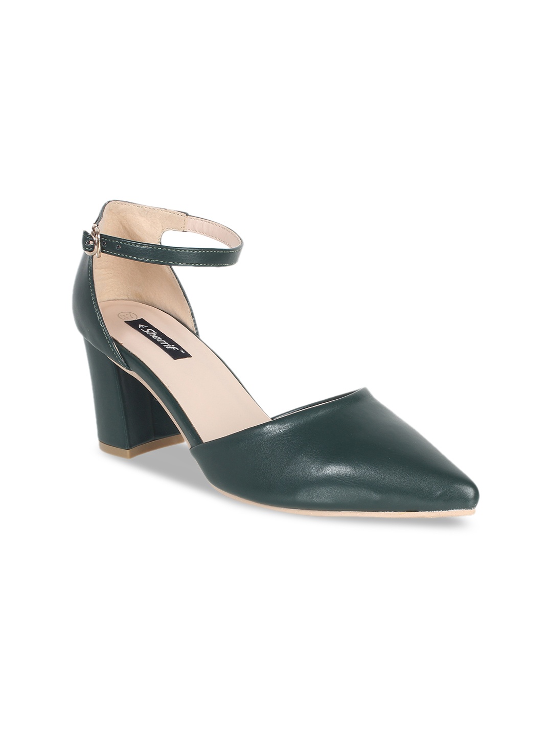 

Sherrif Shoes Women Green Solid Pumps