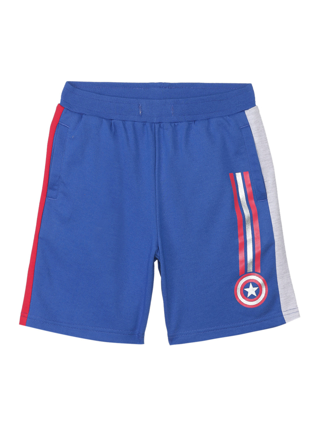 

Kids Ville Boys Blue Captain America Printed Regular Shorts