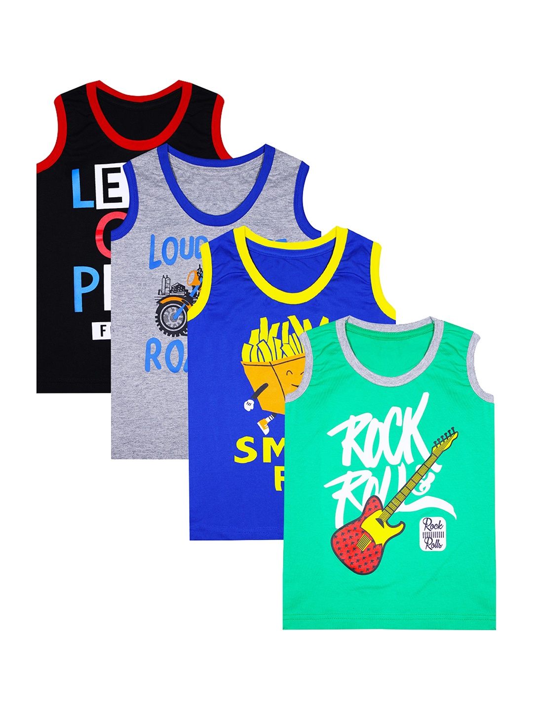 

Luke & Lilly Boys Pack of 4 Multicoloured Printed Round Neck T-shirts, Multi