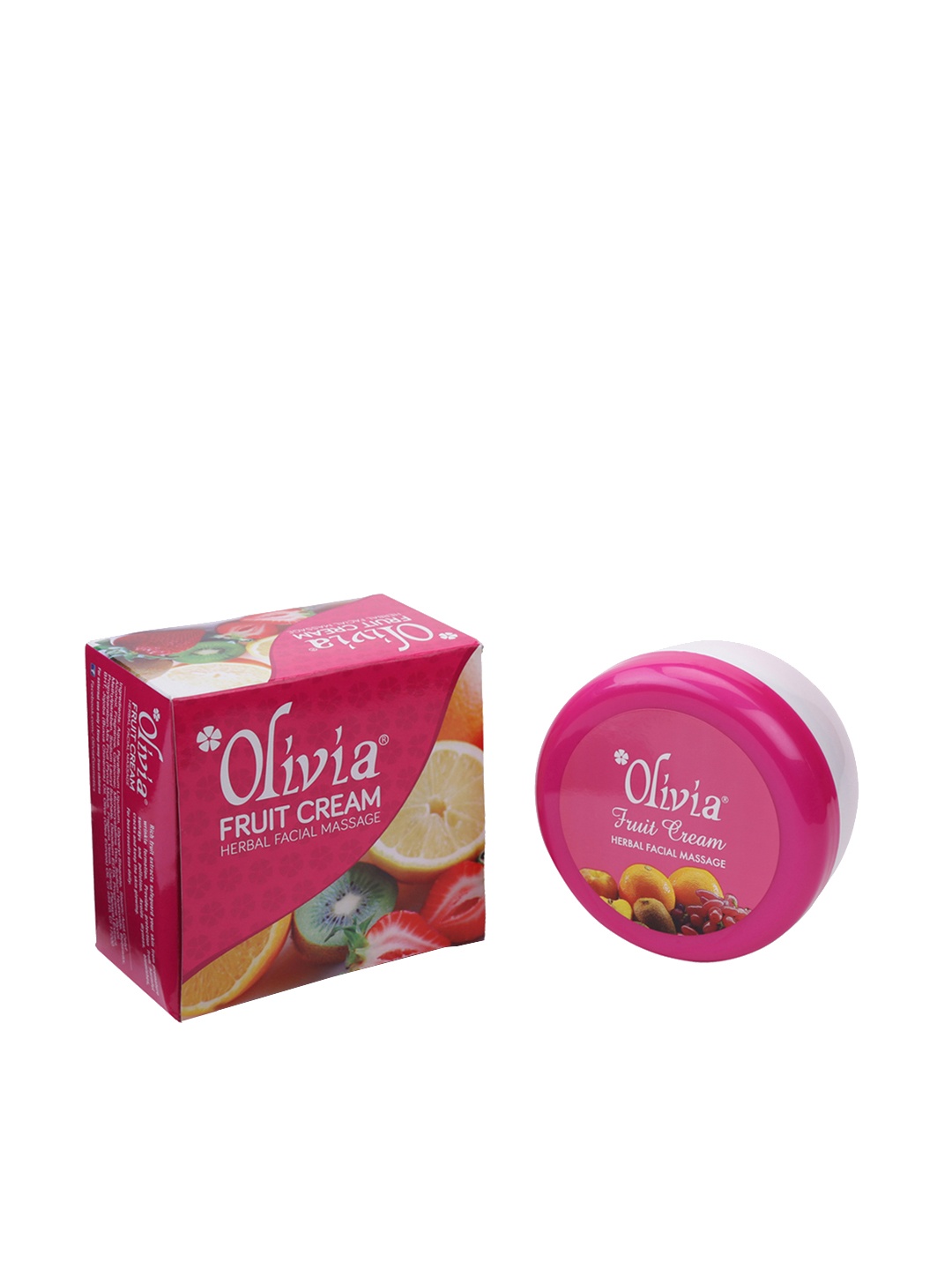 

Olivia Herbal Pack of 2 Facial Fruit Massage Cream 200g, Pink