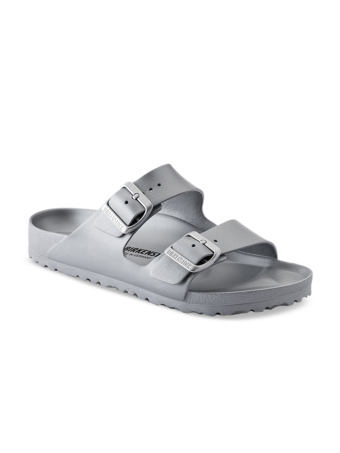 

Birkenstock Arizona Essentials Metallic Silver Regular Width Eva Beach Sandals
