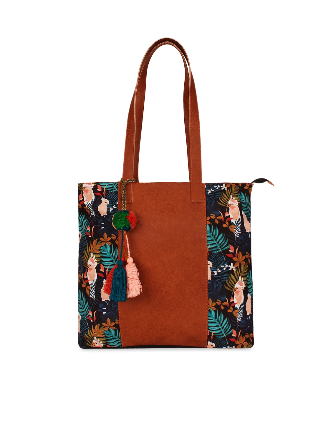 

Anekaant Black & Brown Printed Shoulder Bag