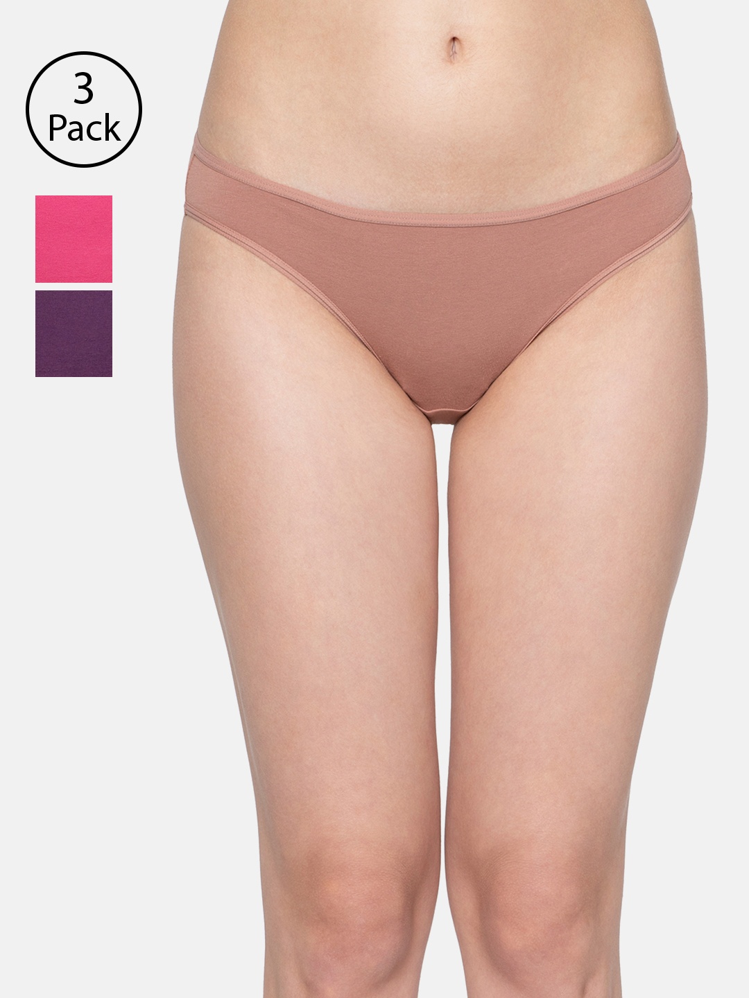 

Triumph Stretty Cotton 80 Medium Coverage Mini Brief - Pack of 3, Assorted