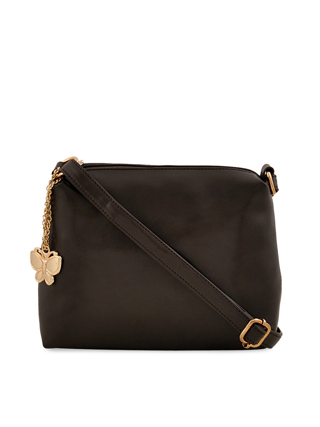 

Butterflies Brown Solid Sling Bag