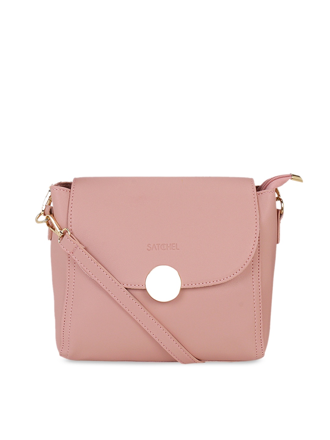 Satchel Bags Pink Solid Sling Bag
