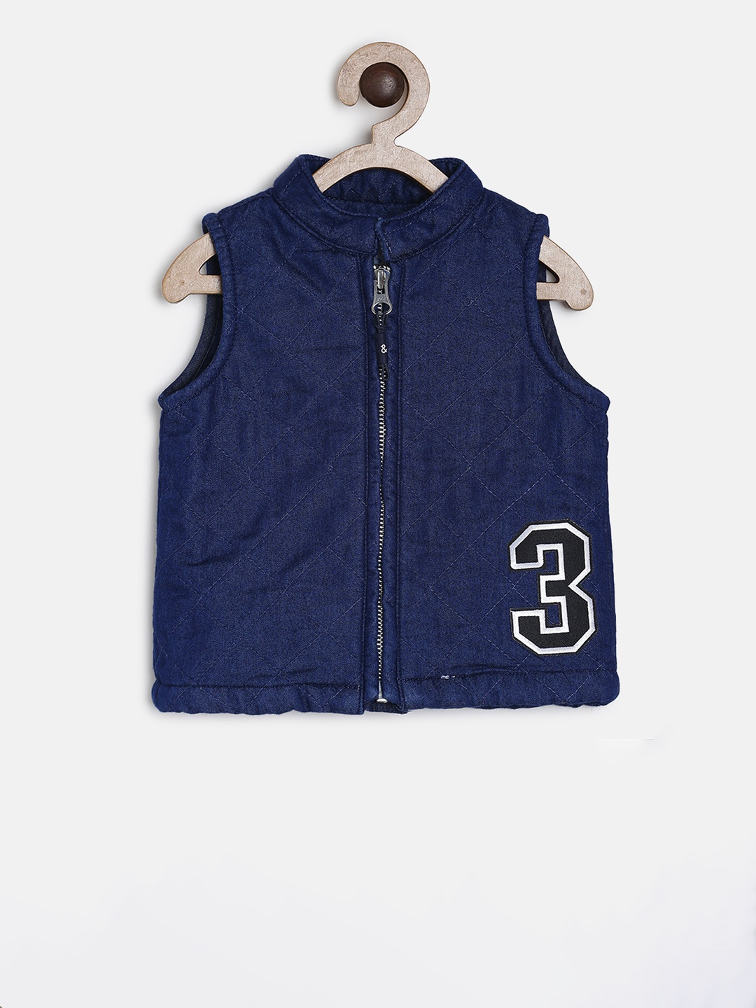 

TALES & STORIES Girls Blue Solid Pure Cotton Waistcoat