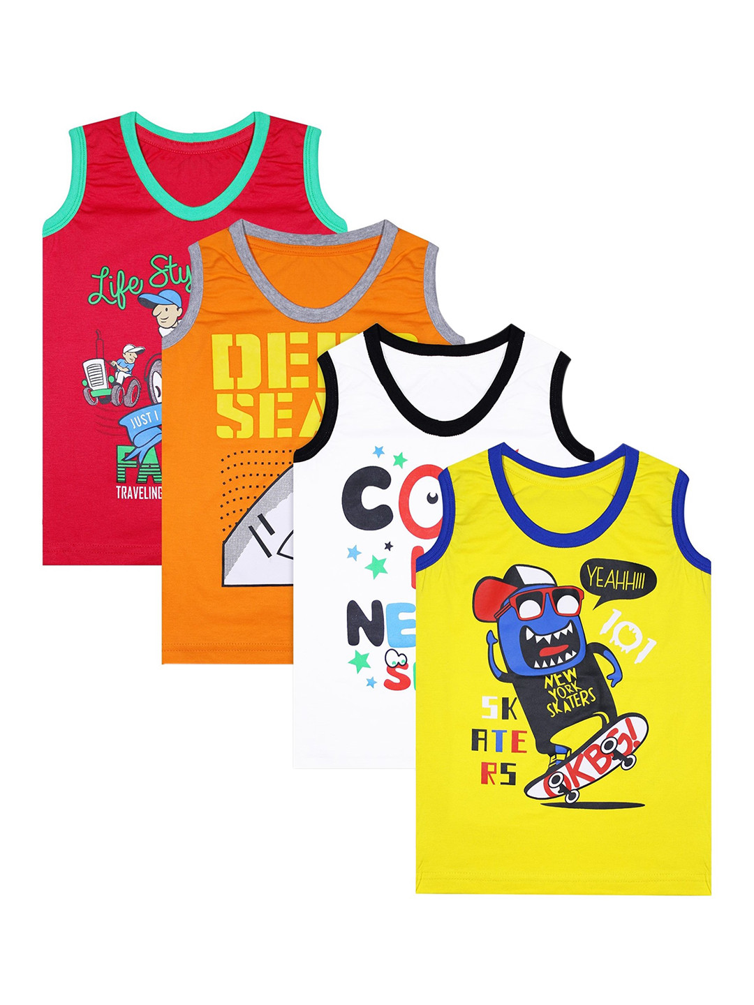 

Luke & Lilly Boys Multicoloured Printed Round Neck T-shirt, Multi
