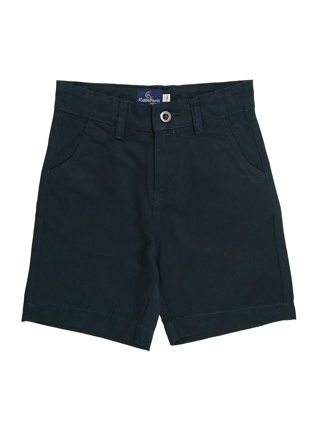 

KiddoPanti Boys Navy Blue Solid Regular Fit Regular Shorts