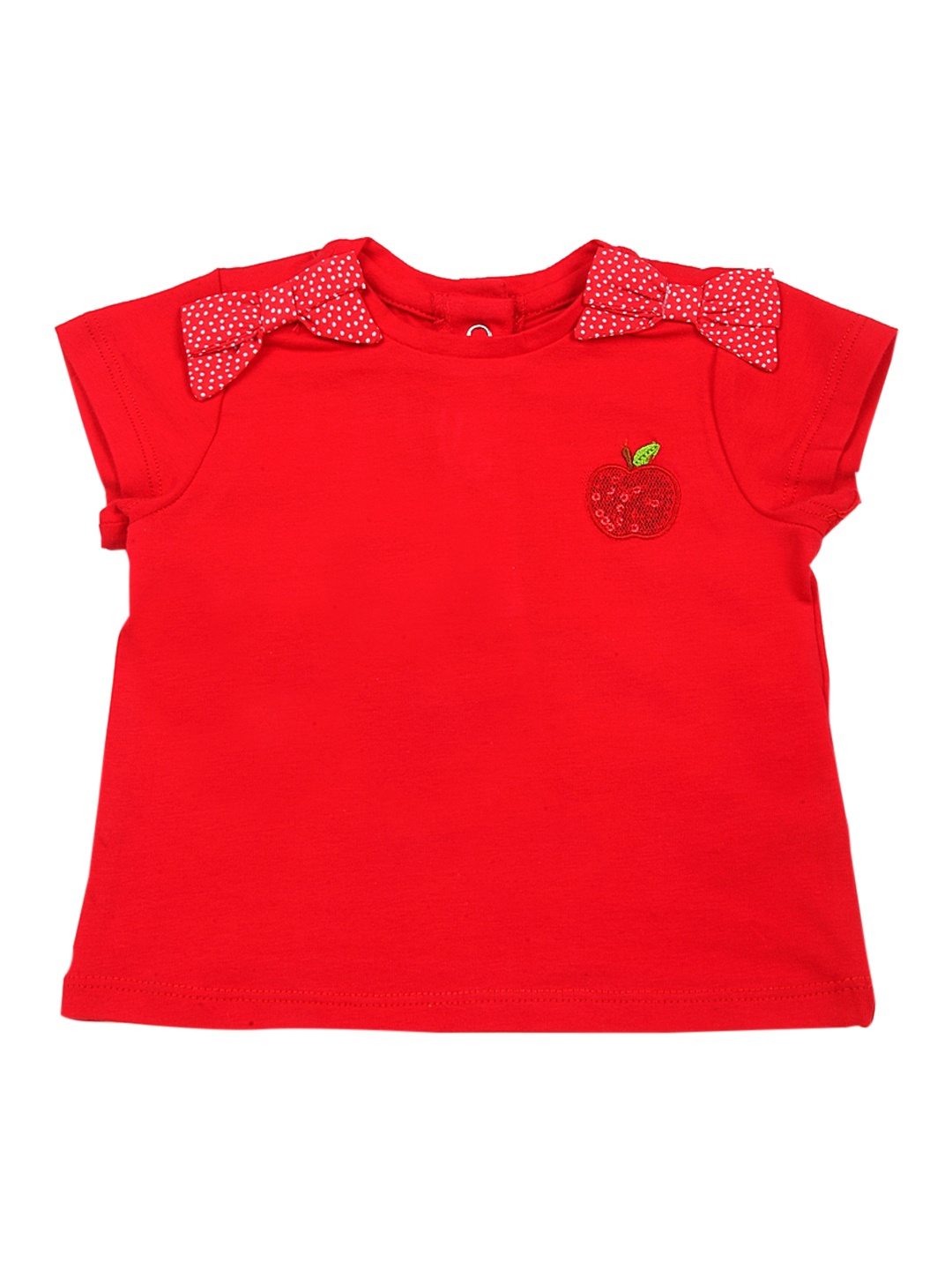 

Chicco Girls Red Solid Round Neck T-shirt
