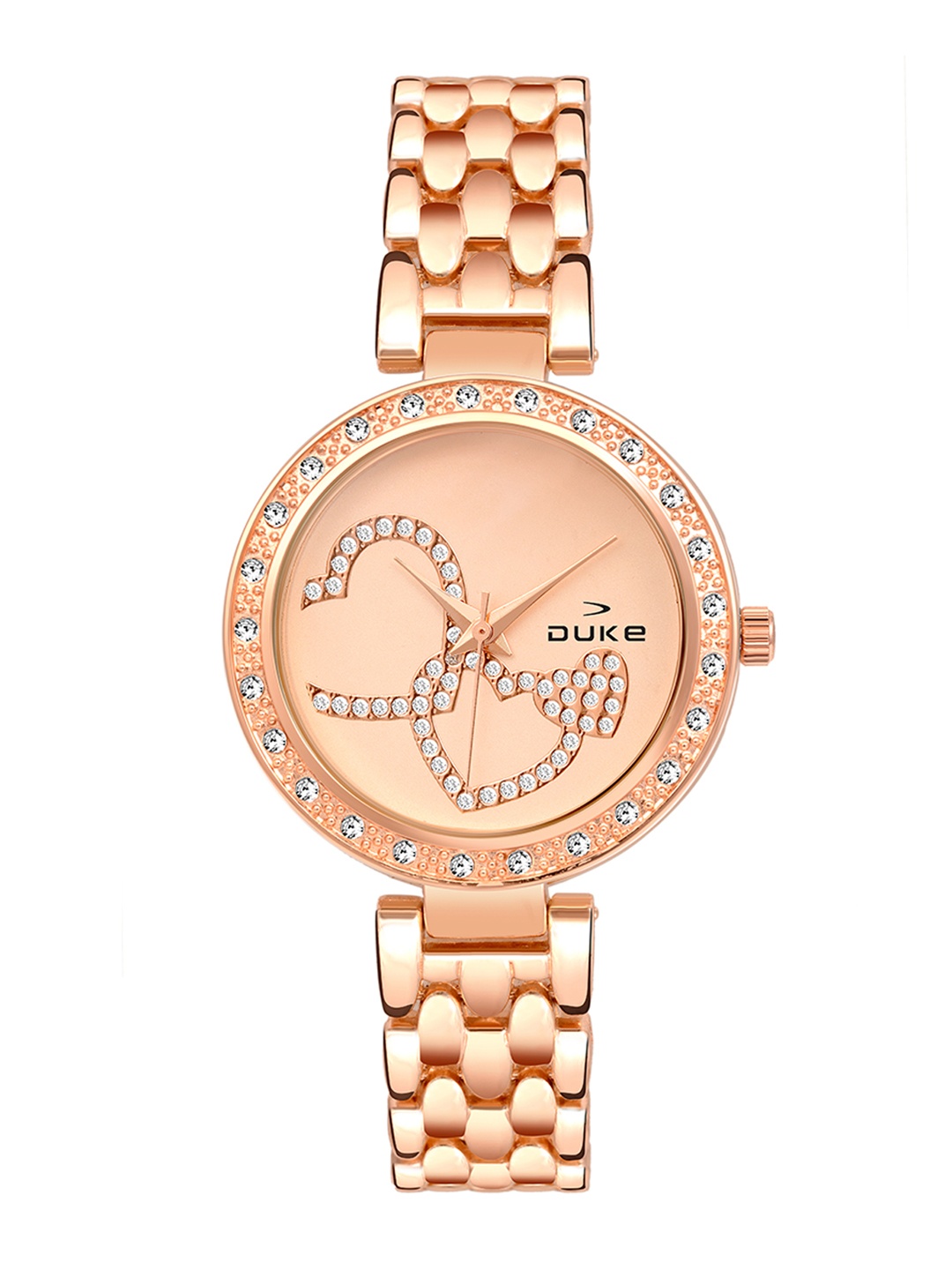 

Duke Women Rose Gold-Toned Embellished Analogue Watch DK7003RW02C