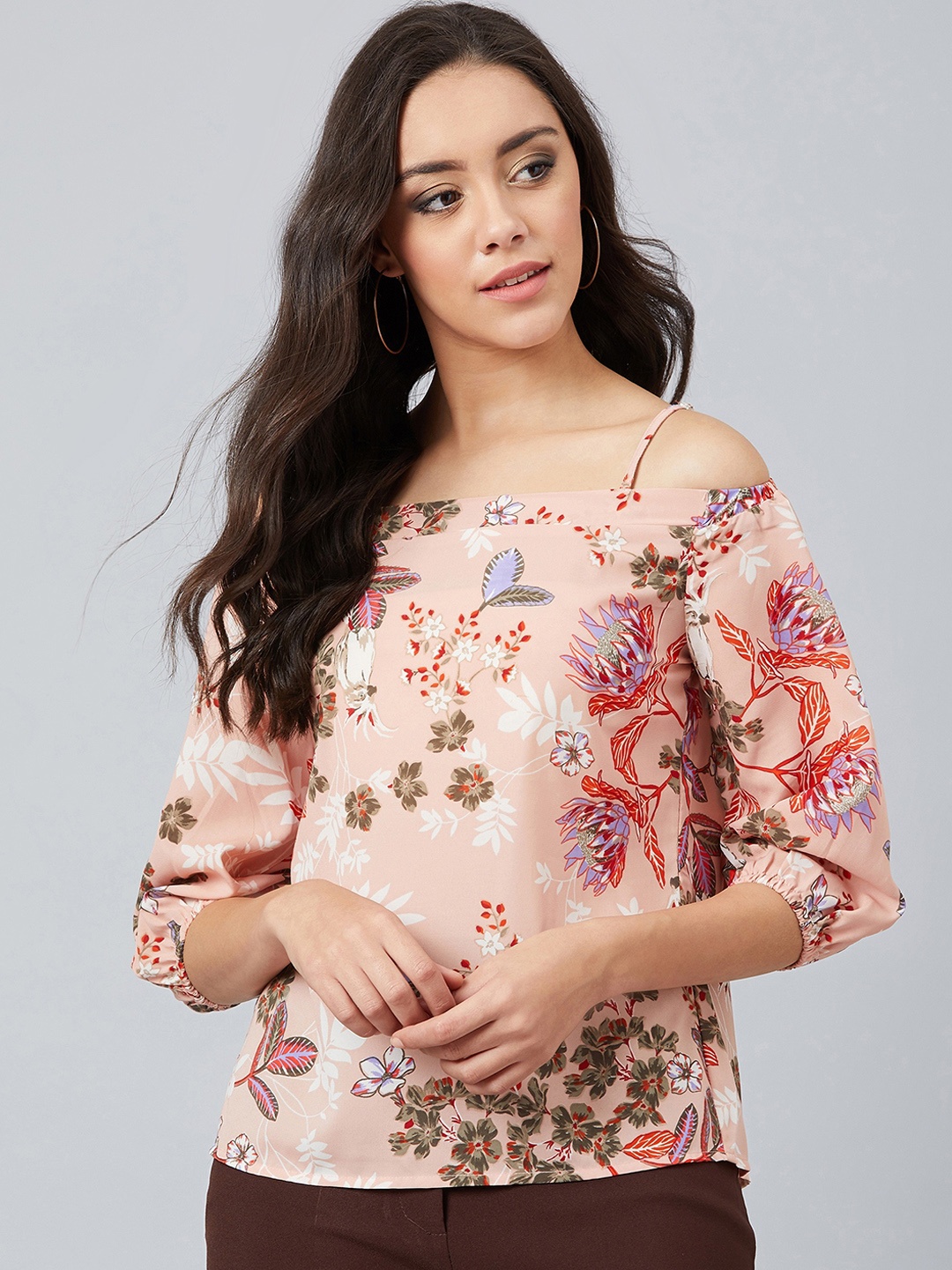 

Athena Women Pink & Green Printed Top