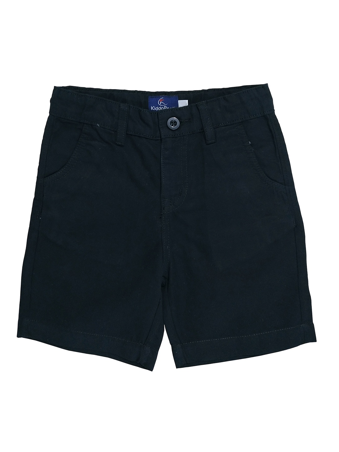 

KiddoPanti Boys Navy Blue Solid Regular Fit Regular Shorts