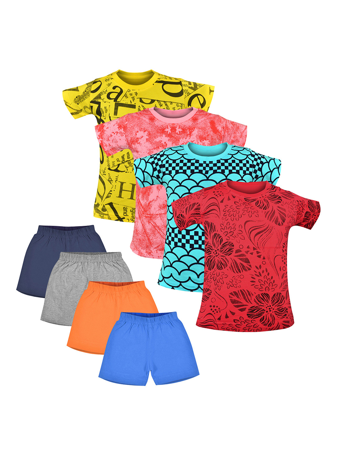 

Luke & Lilly Boys Pack of 4 T-shirt with Shorts, Red
