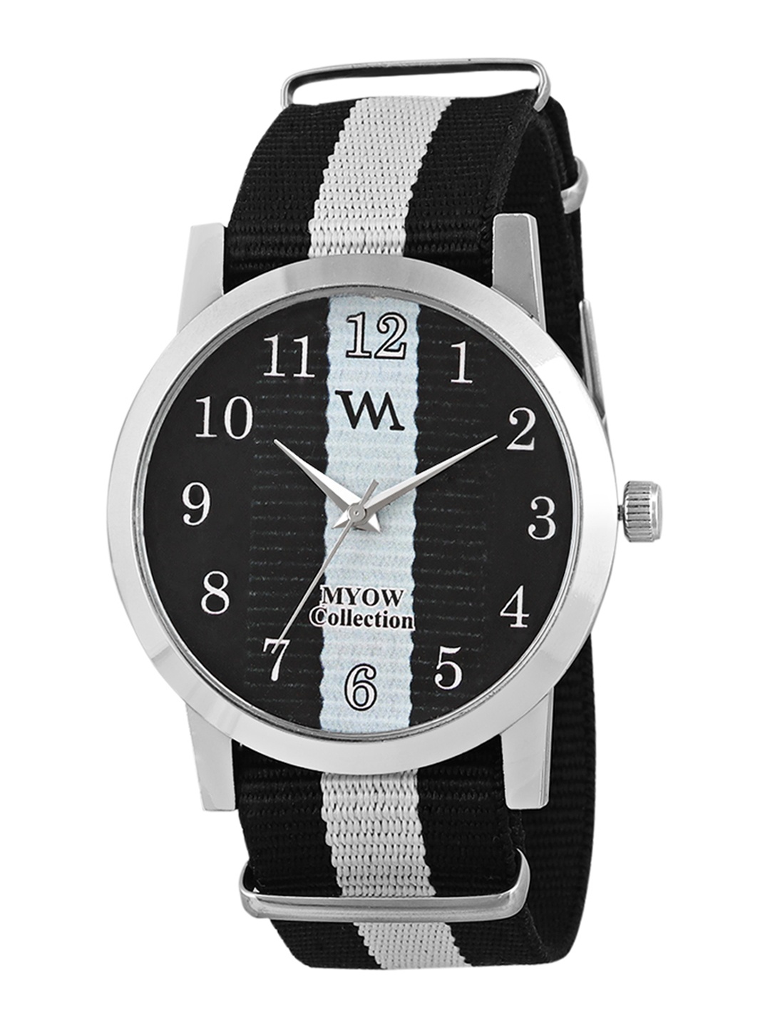 WM Men Black & White Analogue Watch WMAL-BLACKWHITEsl