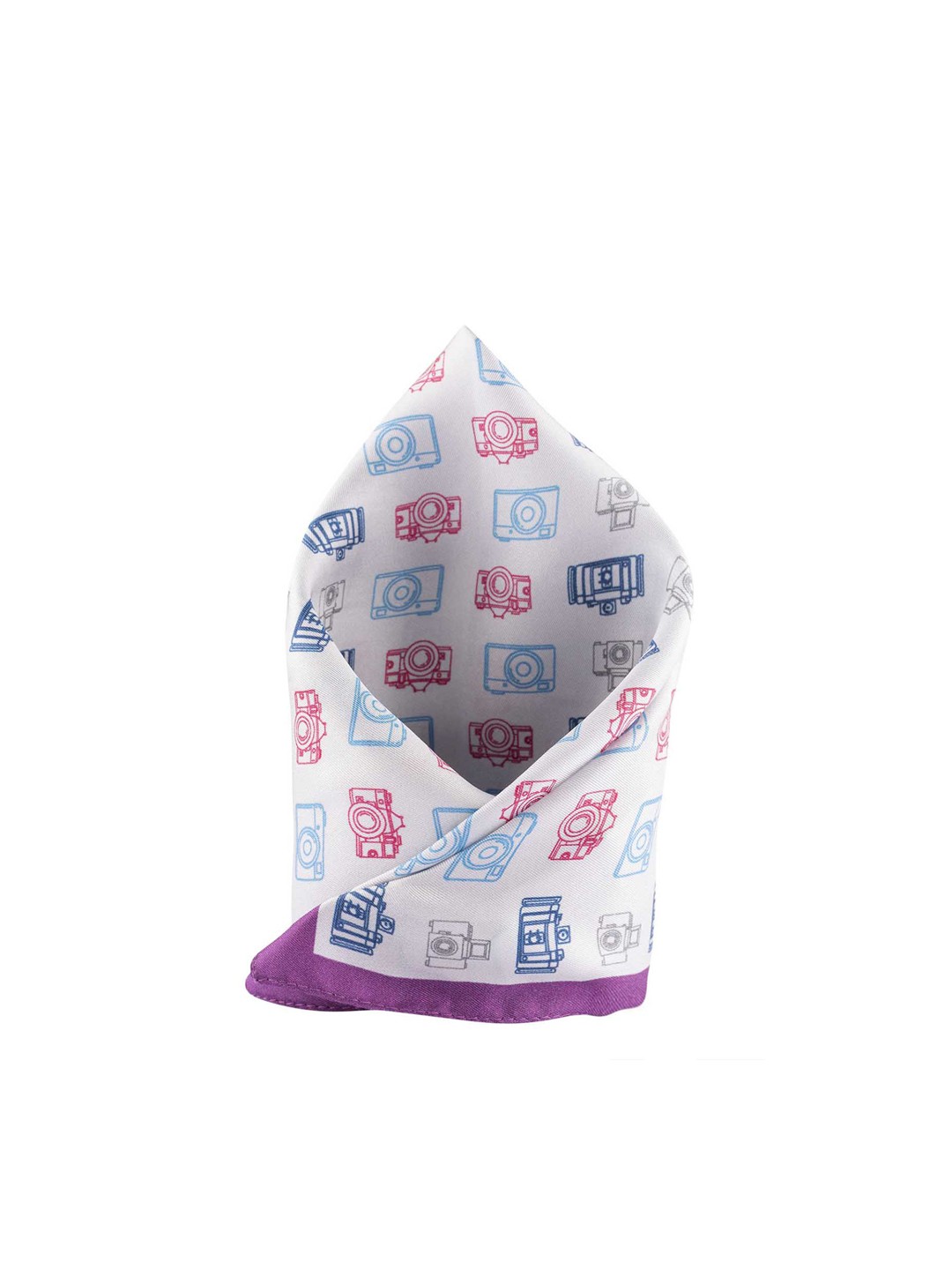 

The Tie Hub White & Red Printed Silk Pocket Square
