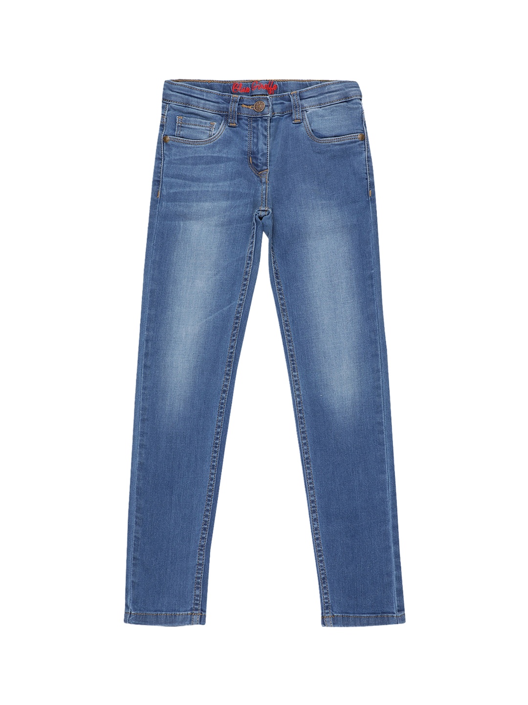 

Blue Giraffe Girls Blue Regular Fit Mid-Rise Clean Look Stretchable Jeans