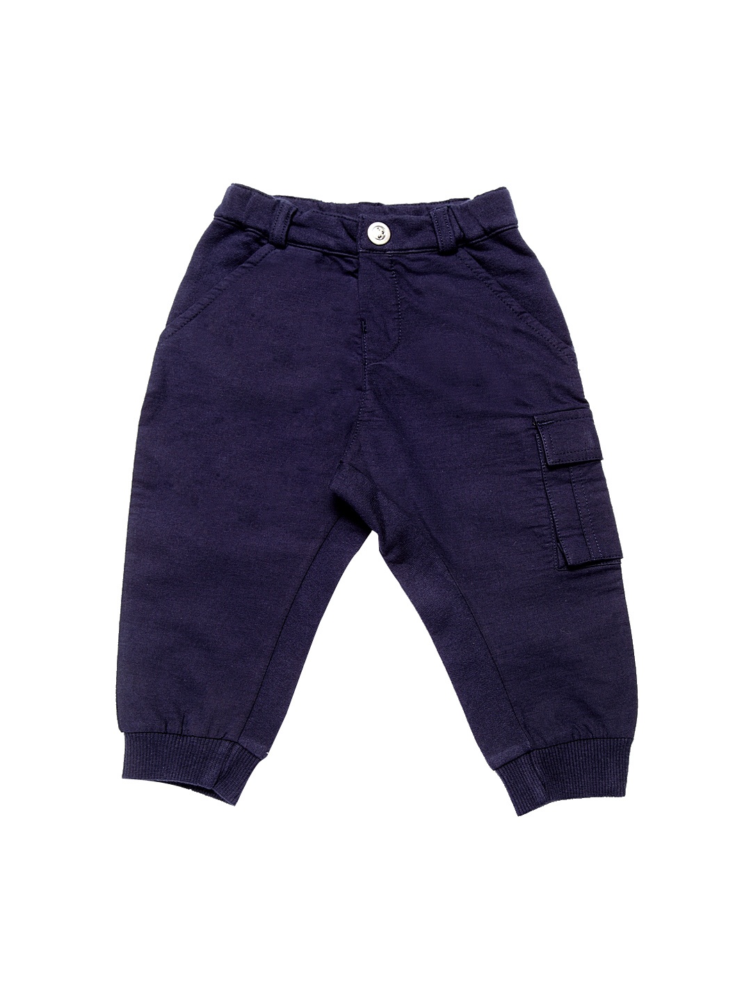 

Chicco Boys Navy Blue Regular Fit Solid Joggers