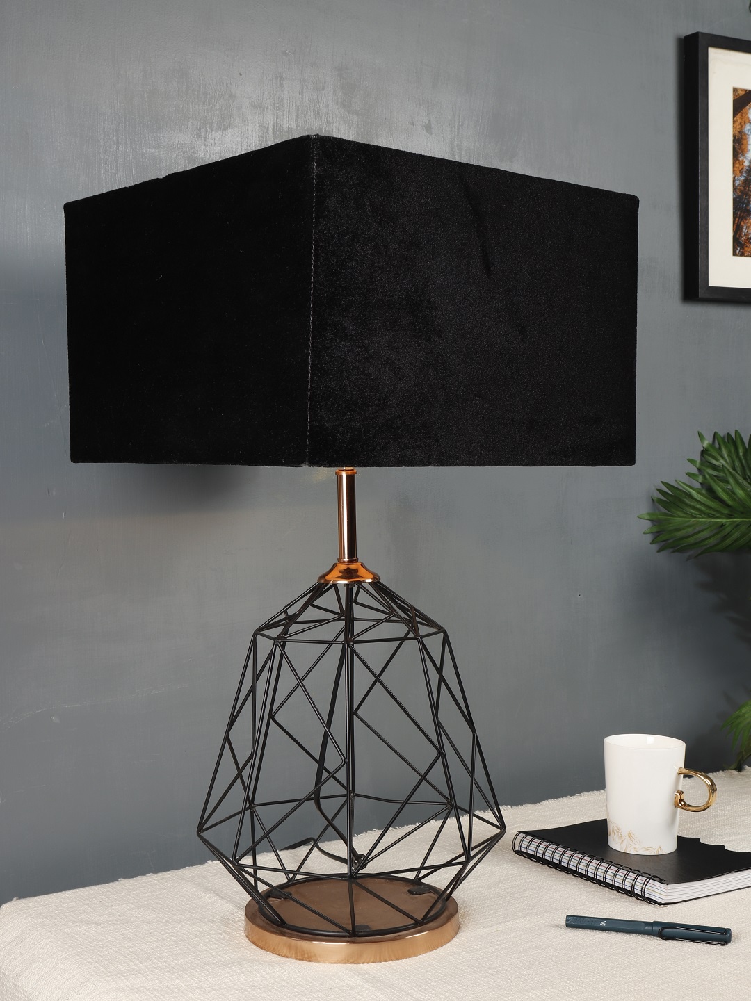 

Grated Ginger Black Solid Matrix Bedside Lamp