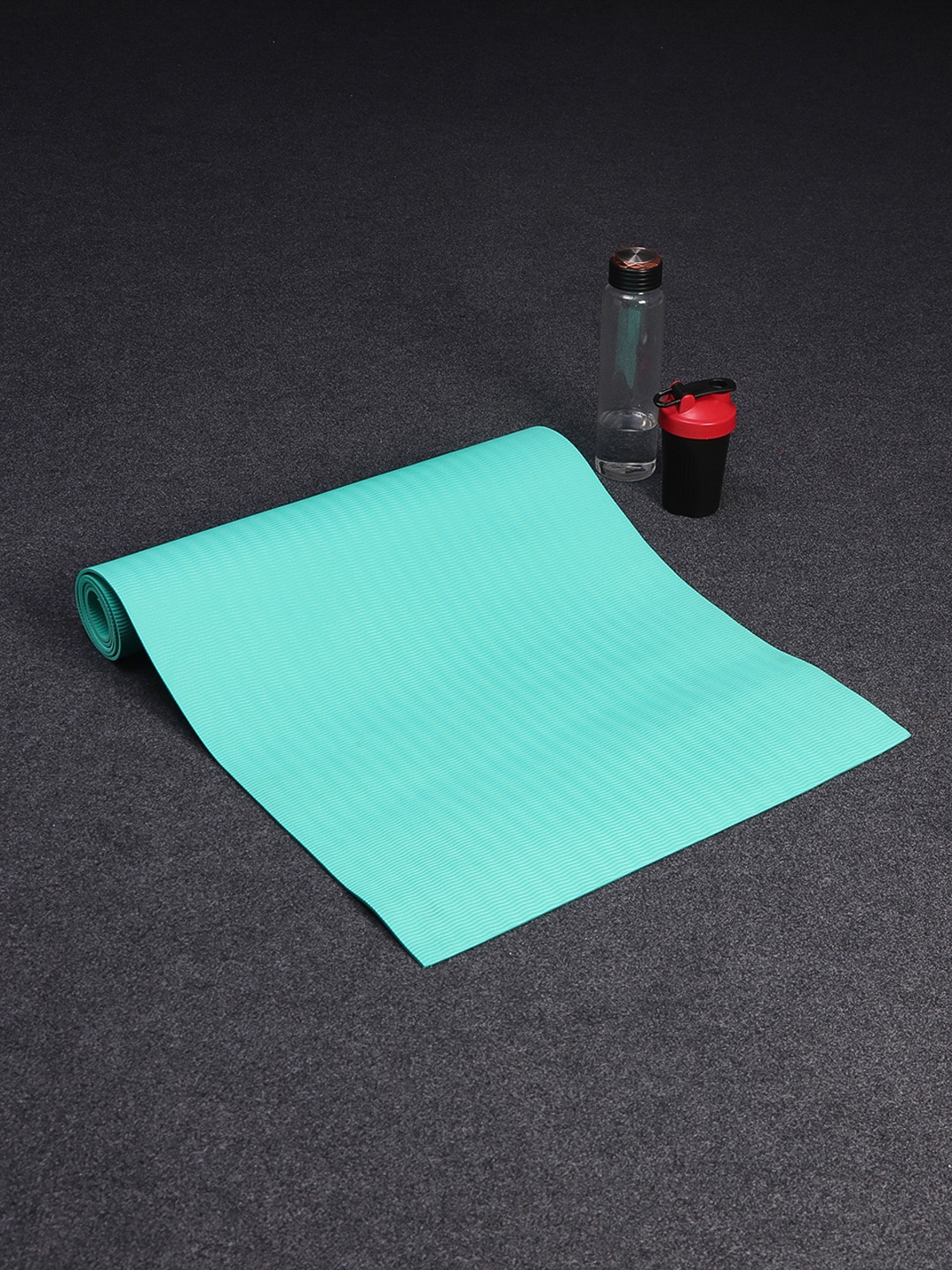 

ROMEE Unisex Turquoise Blue Textured Anti-Skid Exercise Yoga Mat