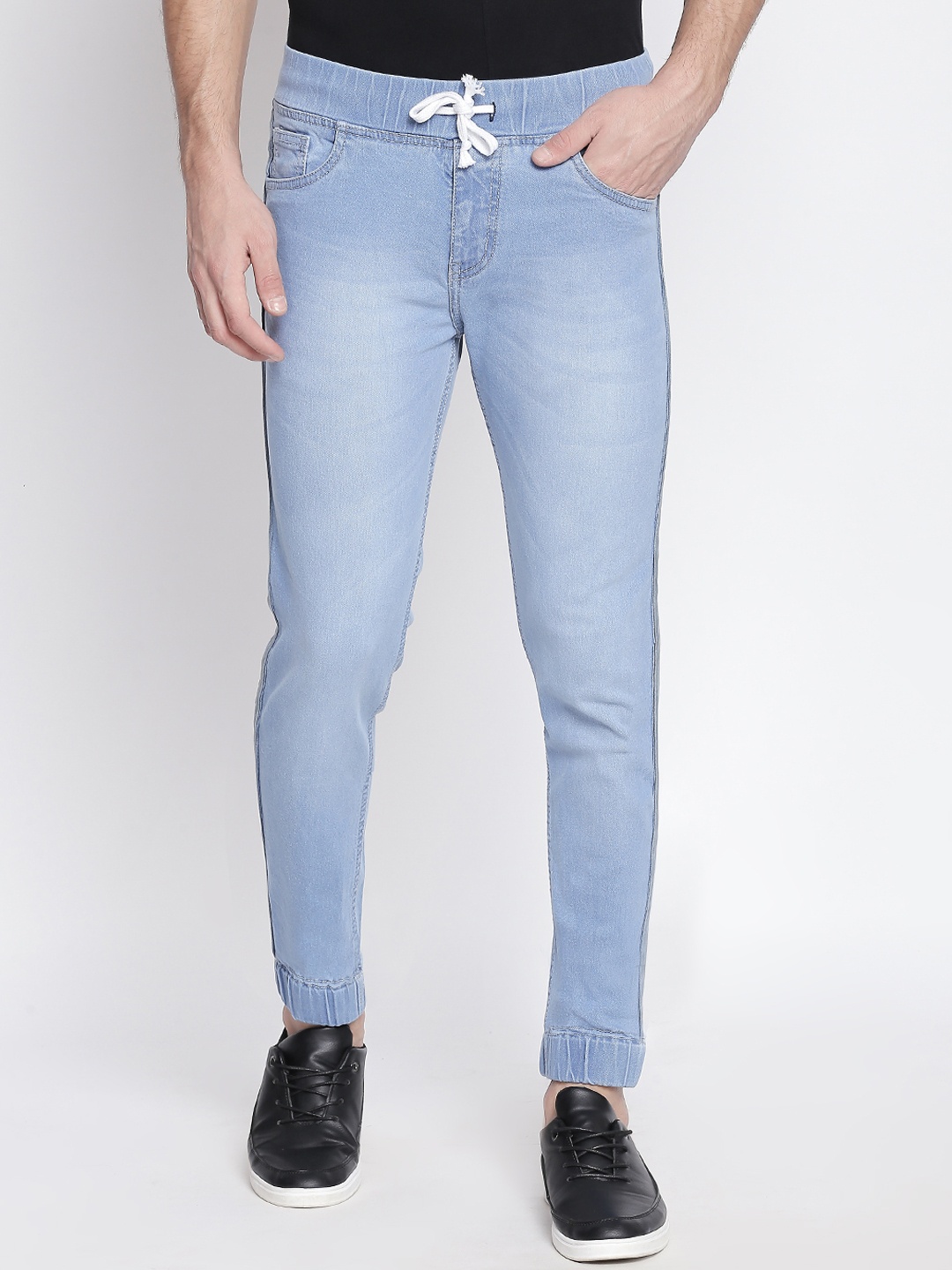

High Star Men Blue Jogger Mid-Rise Clean Look Stretchable Jeans