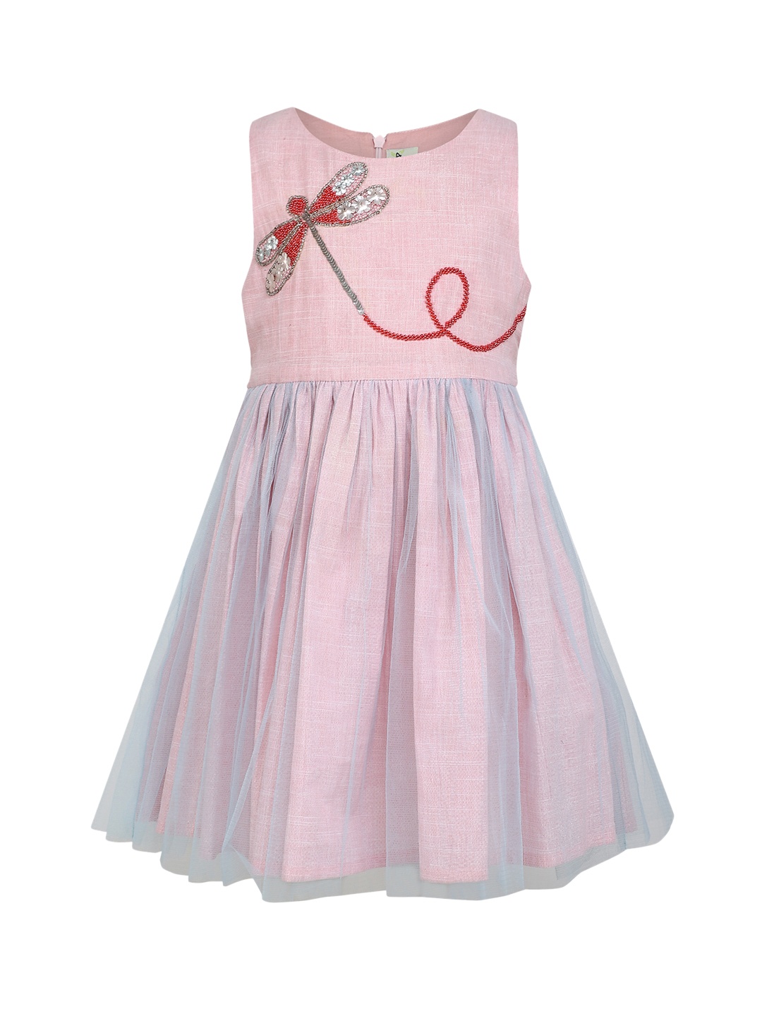 

A Little Fable Girls Pink Flying Damsel Dress