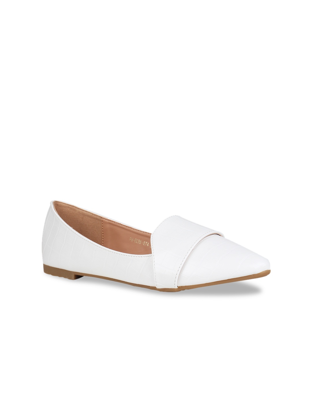 

Addons Women White Solid Ballerinas