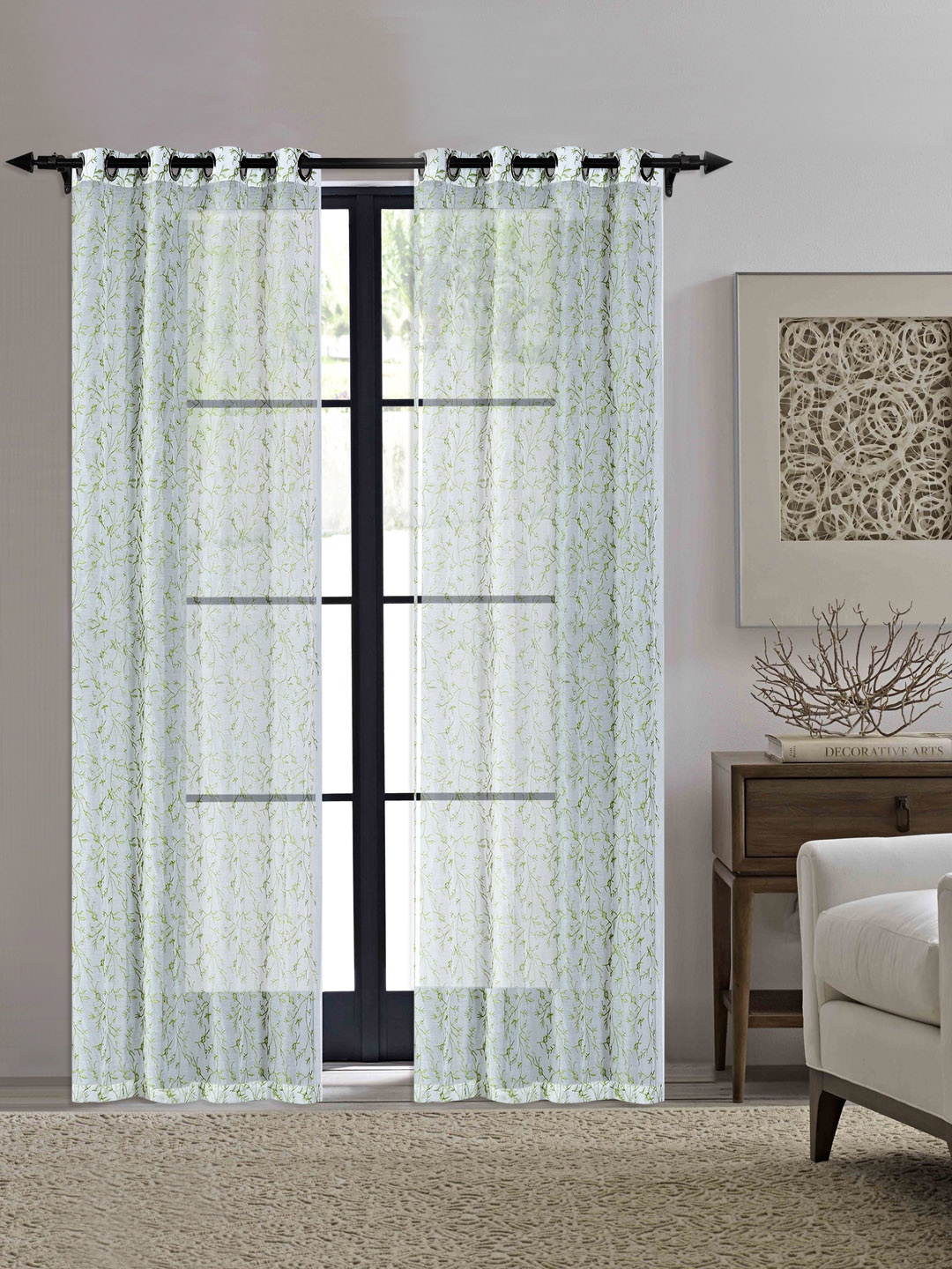 

Deco Window Green Set of 2 Door Curtains