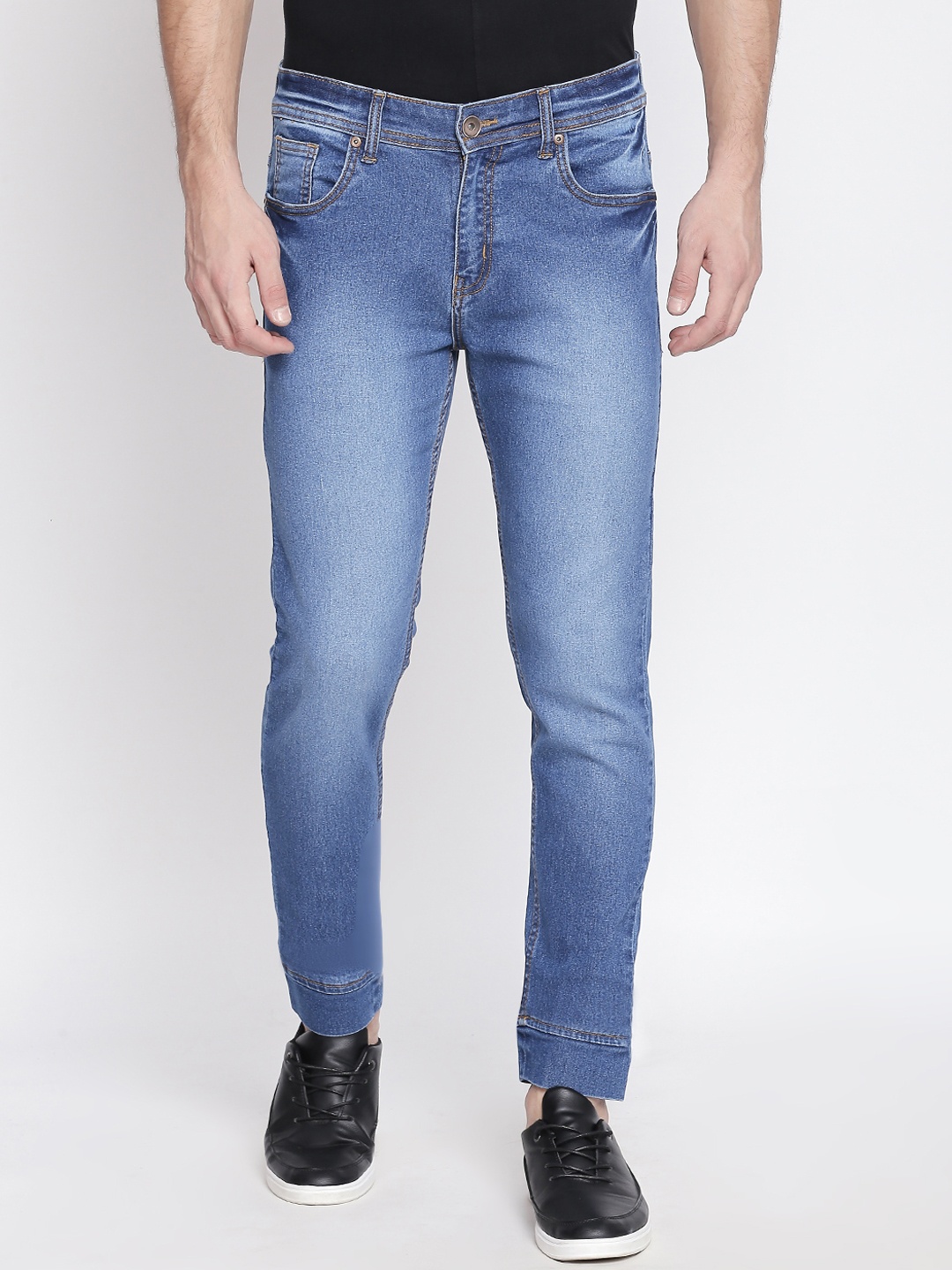 

High Star Men Blue Jogger Mid-Rise Clean Look Stretchable Jeans