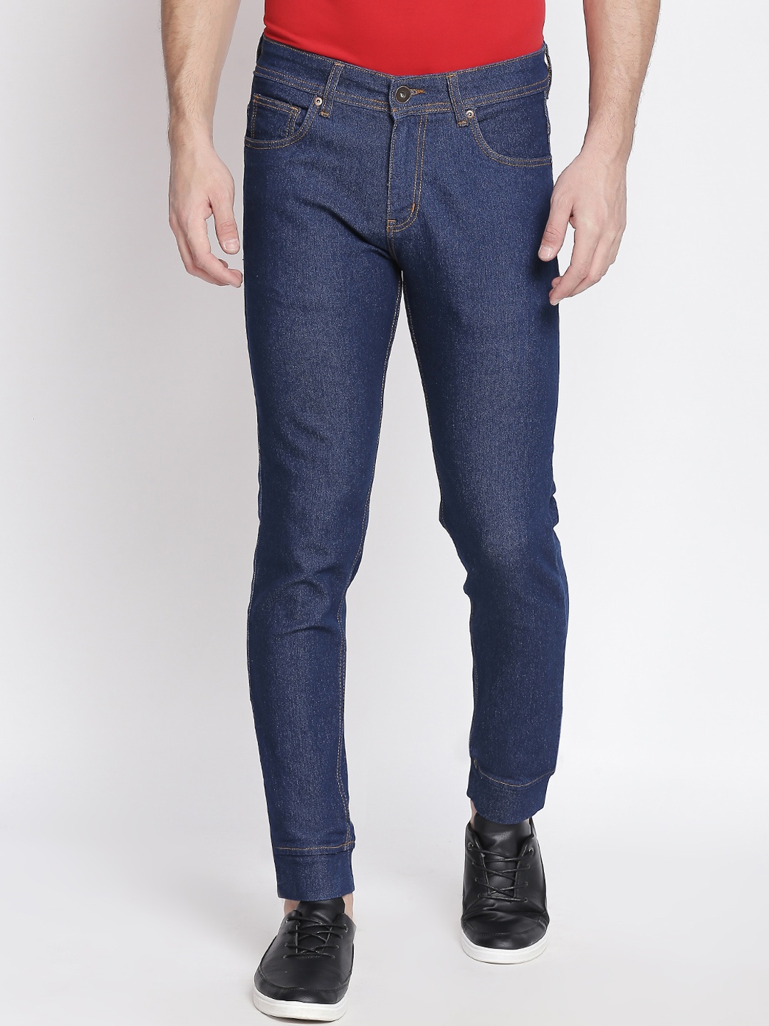 

High Star Men Blue Jogger Mid-Rise Clean Look Stretchable Jeans