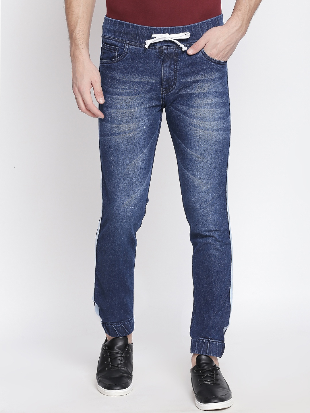 

High Star Plus Size Men Blue Jogger Light Fade Stretchable Jeans