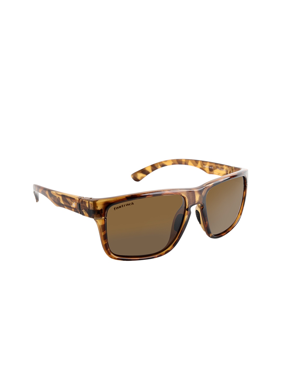 Fastrack Men UV Protected Lens Square Sunglasses P401BR2IN, Olive