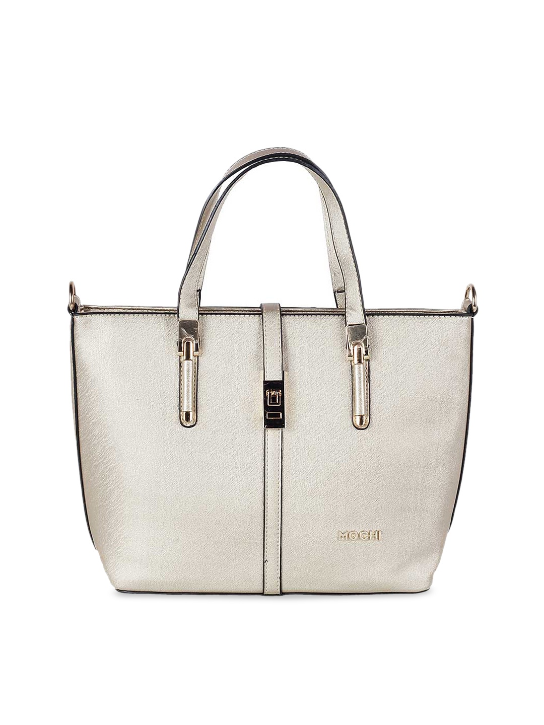

Mochi Gold-Toned Solid Handheld Bag