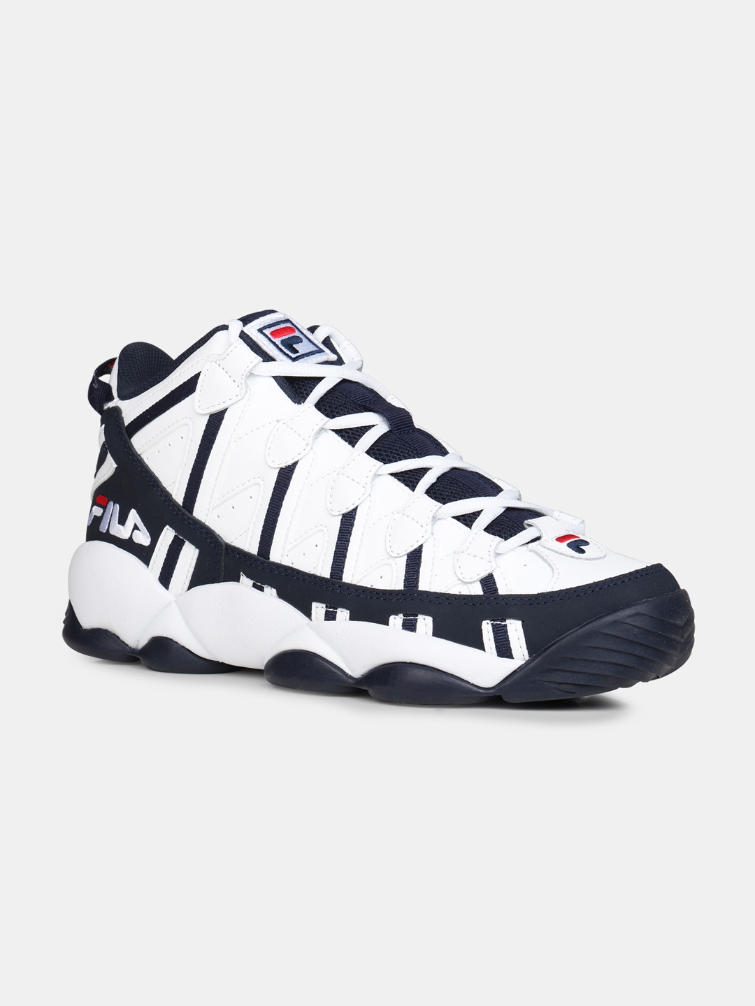 

FILA Men White & Black Heritage Stackhouse Spaghetti Sneakers