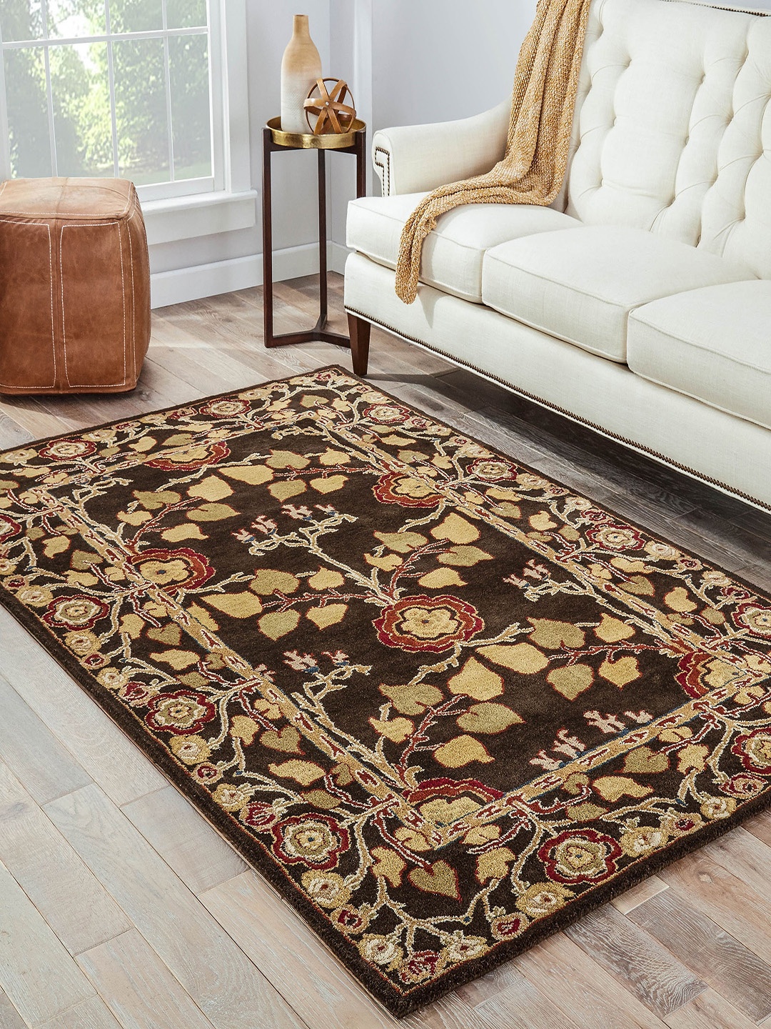 

Jaipur Rugs Green & Beige Printed Woolen Hand-Tufted Carpet