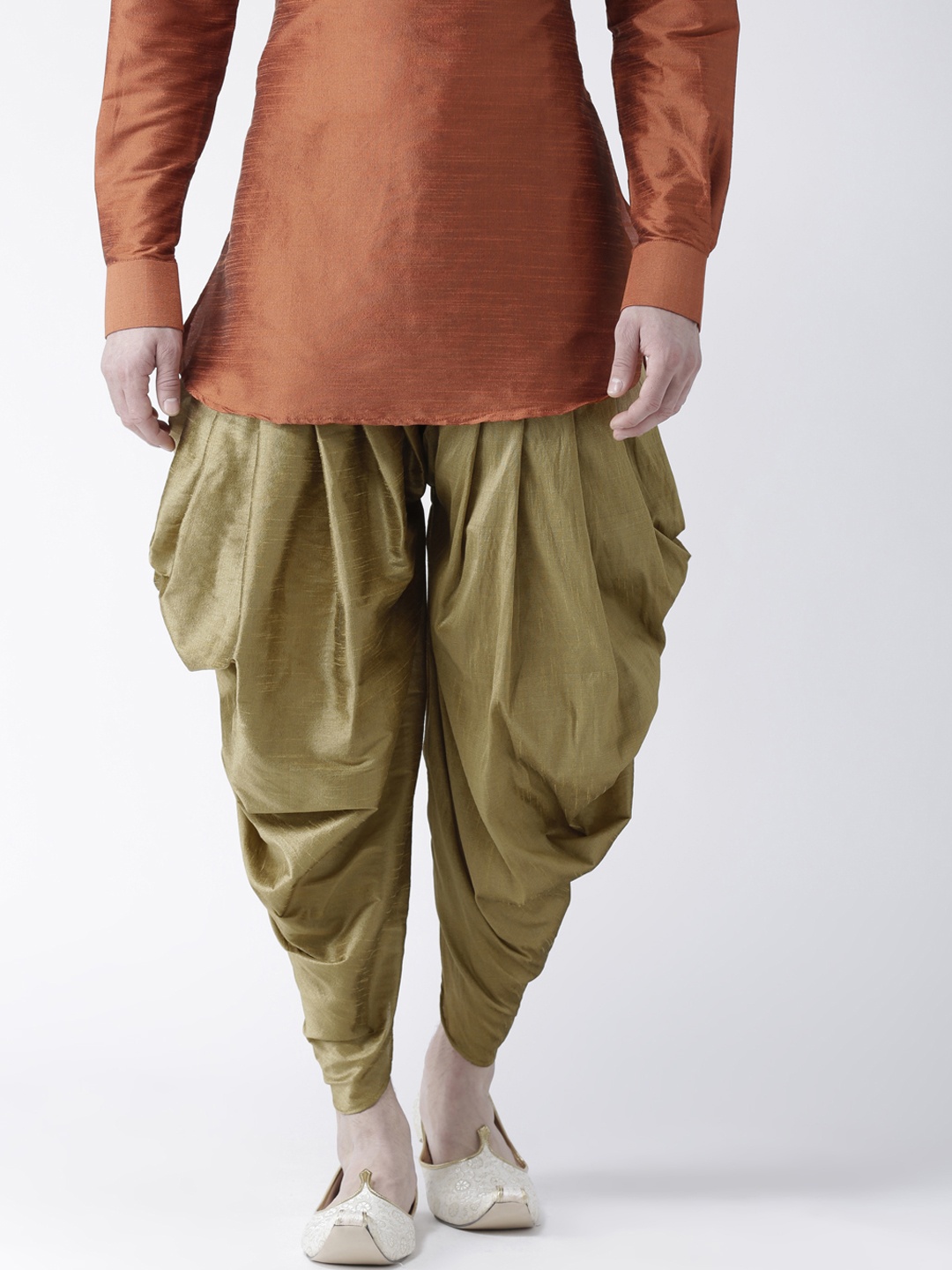 

DEYANN Men Khaki Solid Dhoti
