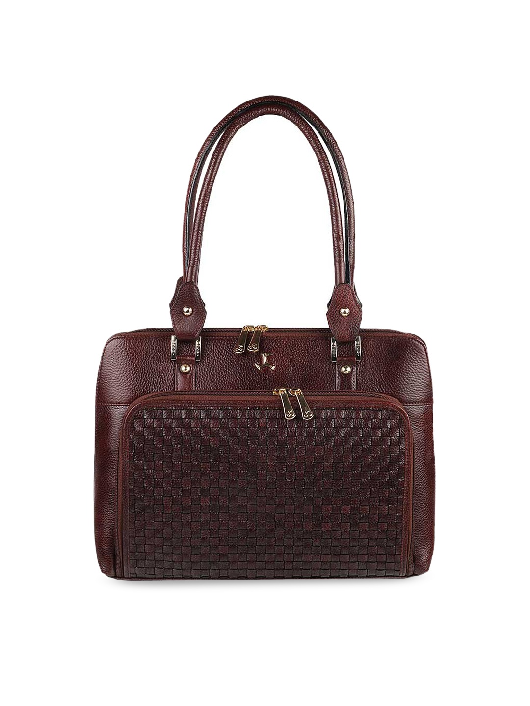 

Mochi Brown Textured Handheld Bag