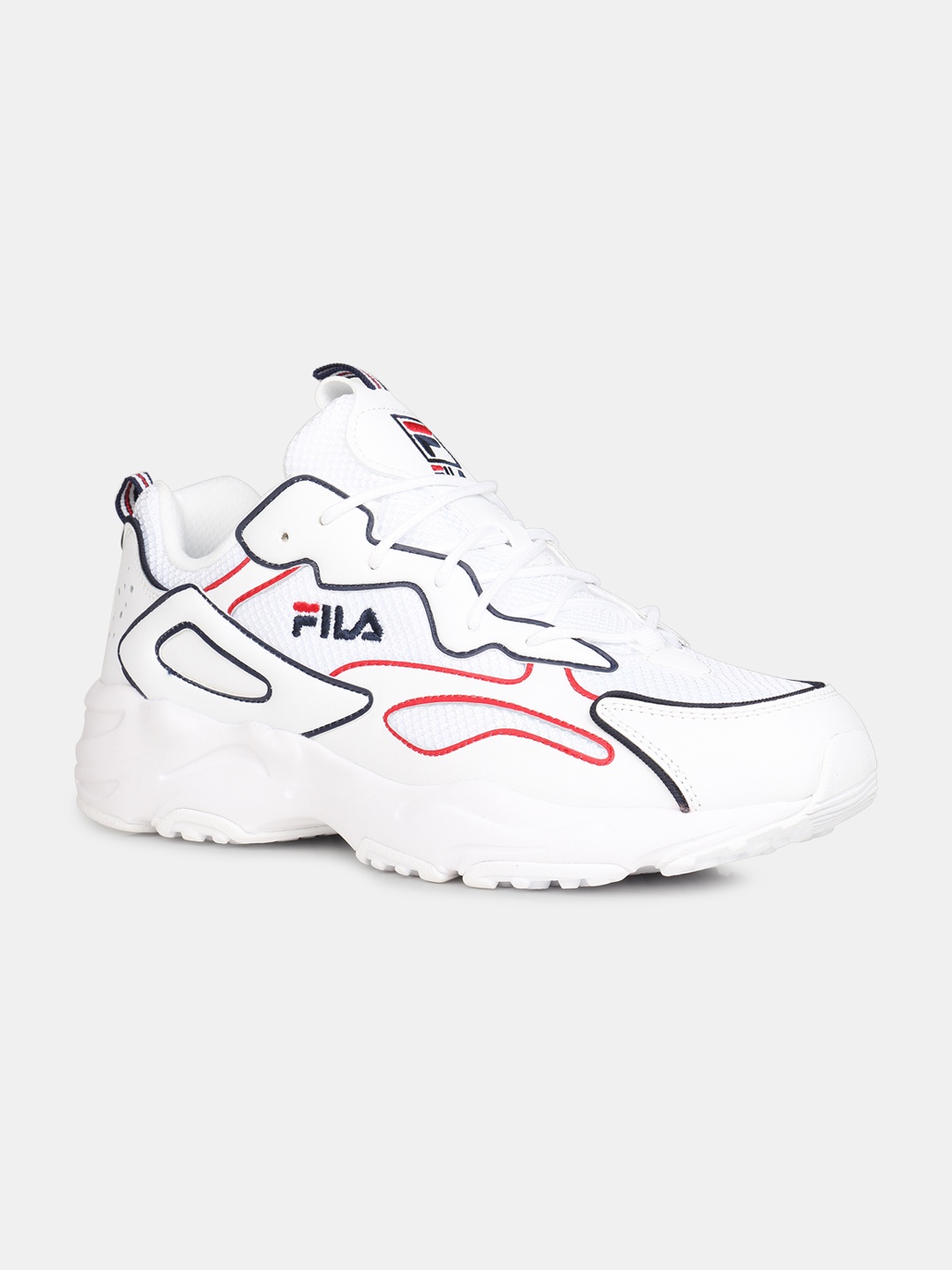 

FILA Men White & Black Printed Sneakers